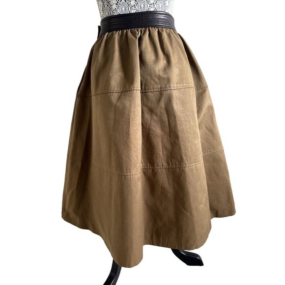 Sea Plus C+ impress skirt, golden brown, small,vegan leather, lined, fairy core - Picture 5 of 16